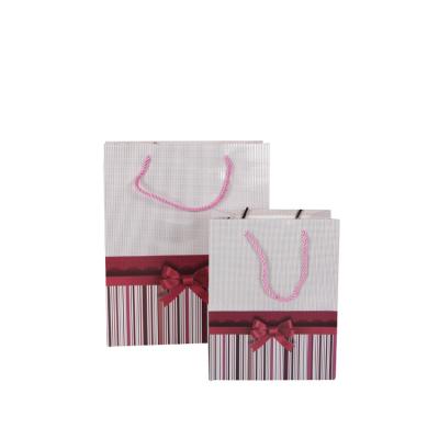 China KAIBO New Design Bowknot Gift Bag Recyclable Red Romantic Christmas Wedding Birthday KAIBO Luxury Paper Bag for sale