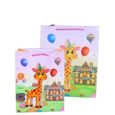 China Factory Outlet 3D Cardboard Pattern Paper Bags Kids Birthday Handmade Animal Luxury Gift Bags Cute Penguin Toy Bags for sale