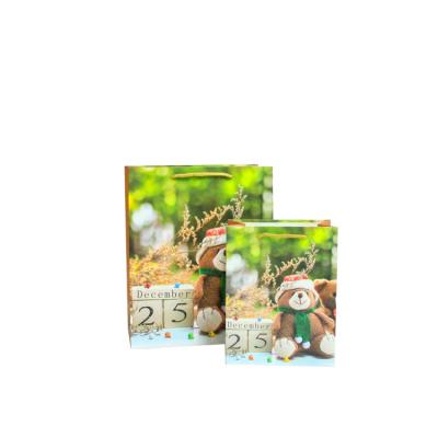 China KAIBO Packaging Feature Recyclable Christmas Gift Bag Paper Material Recyclable Shopping Bag for sale