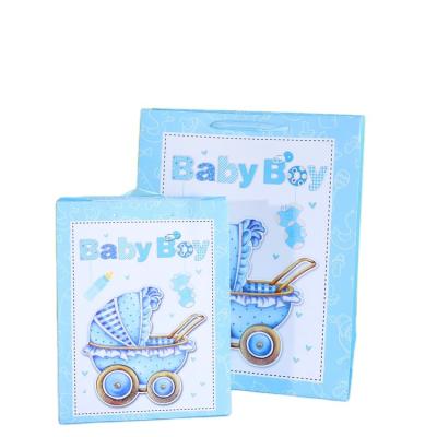 China Manufacturer Cheap Price 3D Pattern Birthday Gift Bags Handmade Clothing Shoes Newborn Shopping Paper Bags for sale