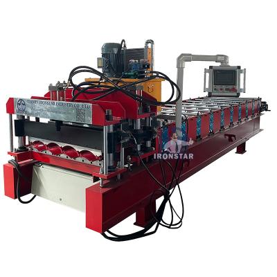 China 828 glazed tile roll forming machine for Bolivia Water ripple roll forming machine Step tile roll forming machine for sale