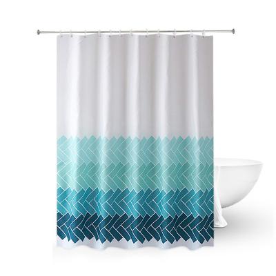 China Sustainable Bathroom Shower Curtain Polyester Luxury Shower Curtain Hooks for sale