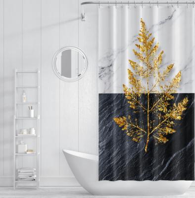 China Sustainable Modern Decorative Shower Curtain Hooks Rust Resist Bathroom Shower Curtain for sale