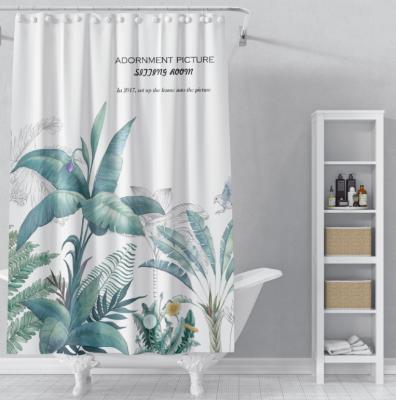 China Amazon Sustainable Hot Sale Modern Decorative Shower Curtain Polyester Shower Curtain for sale