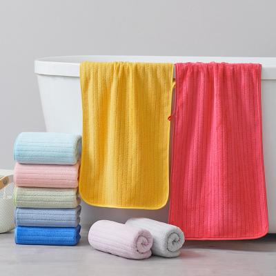 China Colorful QUICK DRY Coral Velvet Towel Gift Box Bath Room Cotton Towel Set for sale