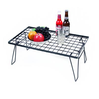 China Customized modern compact camping kitchen table metal durable folding table for sale