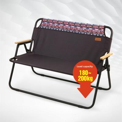 China New Korea Modern High Quality Folding 600d Double Seat Portable Outdoor Camping Chair for sale