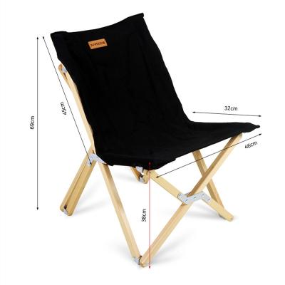 China Removable Cloth To Clean Wholesale Solid Wood Camping Folding Fishing Chair Beach Beech Portable Folding Lounger for sale