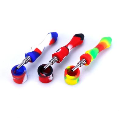 China New hot portable creative eco-friendly folding silicone smoking pipe selling metal dismountable tobacco pipes for sale