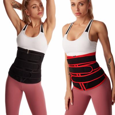 China Adult Women Sauna Effect Neoprene Body Shapers 3 Postpartum Strap Slimming Corset Waist Trainer Belt for sale