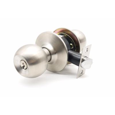 China Cylindrical lock 587 home/hotel/office/school SS-and knob, brass cylindrical door lock handle for sale