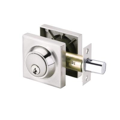 China North American Apartment Square Locks Heavy Duty Brass Cylinder Deadbolt Front Door Locks for sale