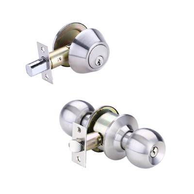 China Round Apartment Security Apartment Front Door Lock Knob With Combination Deadbolt Lock for sale