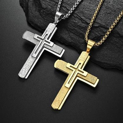 China Betrayal Design Punk Gold Filled Stainless Steel Fashion Jewelry Christian Pendant Accessaries For Men for sale