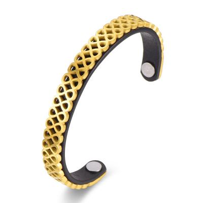 China FASHIONABLE hot sale outdoor bracelet and stainless steel titanium c-shaped honeycomb bangle bracelet for men for sale