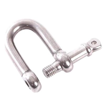 China Construction engineering Shackle Shackle  hardware rigging Stainless Steel  D Anchor Shackle For Marine  Screw Pin for sale