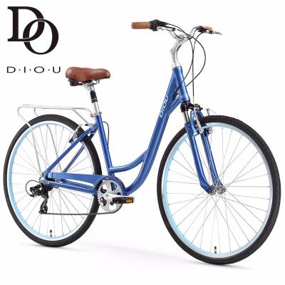 China Popular Street Women's Custom 7 Speed ​​Alloy Frame 700c Lady Bike City Bike for sale