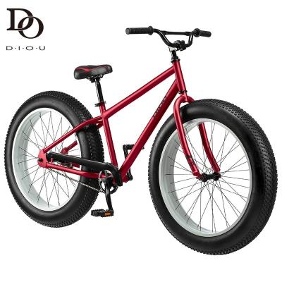 China Wholesale street bicicleta 26*4.0 boy 21 speeds beach steel snow fat bicycle DIOU bicycle for sale