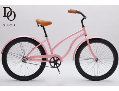 China 24/26 inch unisex cheap alloy gear fashion simple design street bicicleta for women and men cycle beach cruiser for sale