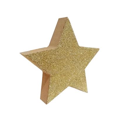 China Star Shaped Wooden Cute Glitter Luxury Powder Kids Room Decoration for sale