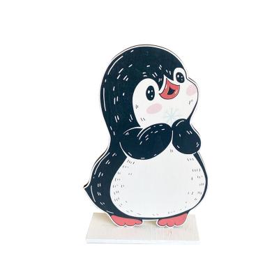 China Holiday Luxury Christmas Winter Penguin Wooden Ornaments for sale