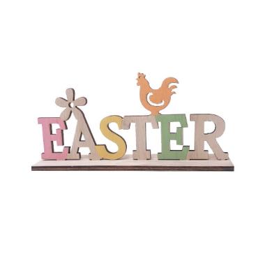 China Home Festival Wooden Hanging Easter Decorations Easter Luxury Letter Spring Hello Spring Table Decor Party Hanging Decorations for sale