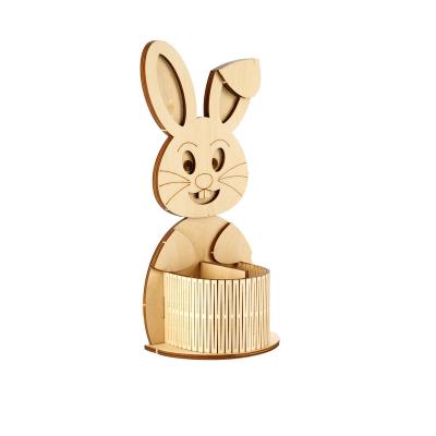 China Europe Best Hot Selling Art Showpiece 3D Price Puzzle Traditional Antique Rabbit Wooden Handwork For Stationery for sale