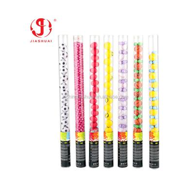 China Graduation Thanksgiving 2018 Type New Plastic Tube Confetti Party Popper With Emoji And Balls for sale