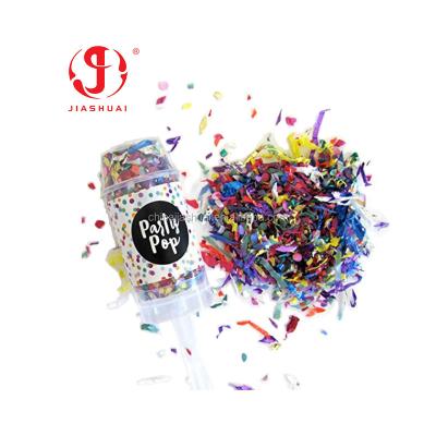 China Graduation Thanksgiving Sale 100% Push Pop Confetti Party Safe Plastic Snap Button Best For Birthday Wedding for sale