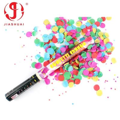 China Twist Iron Bottle Party Snap Button With Color Paper, Newspaper Distribution Tour Confetti Shooter for sale