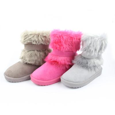 China Insulative Girls Kids Boots Kids Winter Shoes Rubber Leather Waterproof Customized for sale