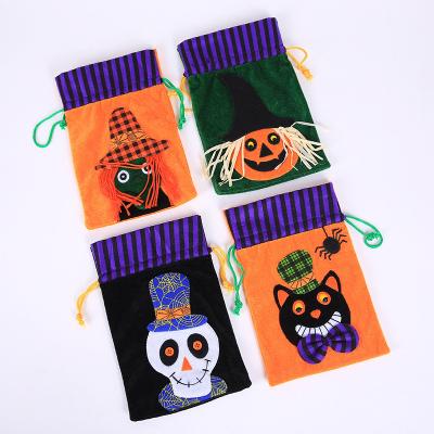 China Festival Stuff Halloween Candy Packaging Bag Party Trick or Treat Purse for Kids Gift Handmade Cookies Favor Cookies Snacks Bags for sale