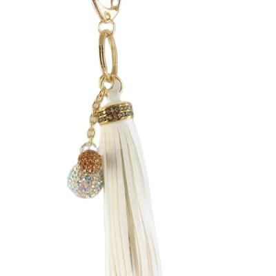 China Durabe; Attractive ; White Carry Chinese Multi Color Tassel Trim Fringe Microfiber Tassel Fringe Garment for sale