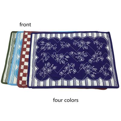 China Home Decor Canvas Mats Pattern Kitchen Place Mats Coaster Bowl Cup Mat Flower Pad Dining Table Mat 2pcs Pattern Waterproof Cotton for sale