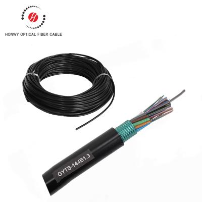 China Duct / Aerial Steel Tape Armor Fiber Optic Cable From China Supplier Sale GYTS 4f 8f 12f 24f 48f 96f 144f for sale