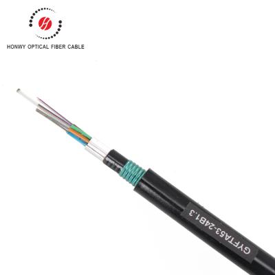 China Duct / Double Jacket 1-144 Core GYFTA53 Fiber Optic Cable Aerial Outdoor Price Per Meter for sale