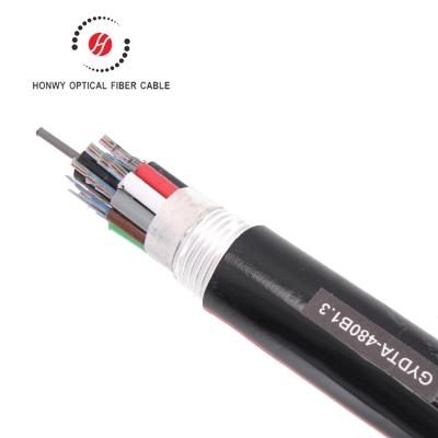 China Ducts / Direct Core 2-144 Single Core Ribbon GYDTA Fiber Optic Cable Meter Hot Selling Model Price for sale