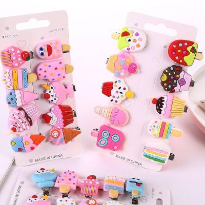 China Small Girls Friendly Material Acrylic Hair Clips 10pcs Girls Hair Grips Clips Pack With Bundle Cards for sale