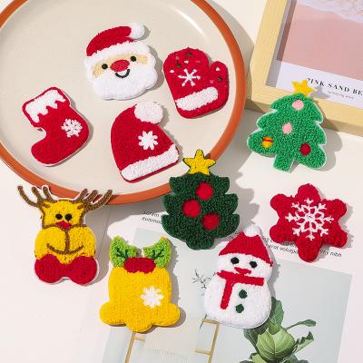 China Durable Christmas Kids Hair Clips Snowman Santa Hair Clips Christmas Hair Bow Clips for sale