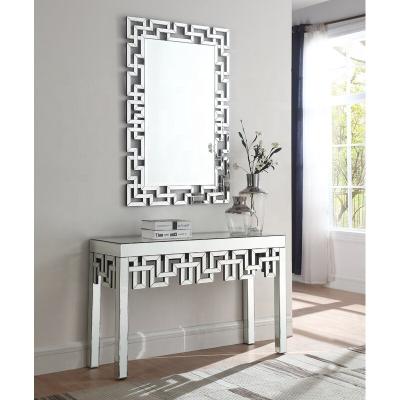 China Extendable Luong crushed mirror glass console table for sale