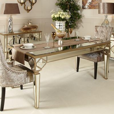 China Sahara Marrakech Moroccan Rectangle Mirrored Extendable Dining Table Home Hotel for sale