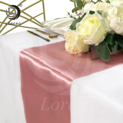 China Dobby Wedding Satin Table Runners For Banquet Dining Decorative Polyester Cheap Table Runner &party for sale