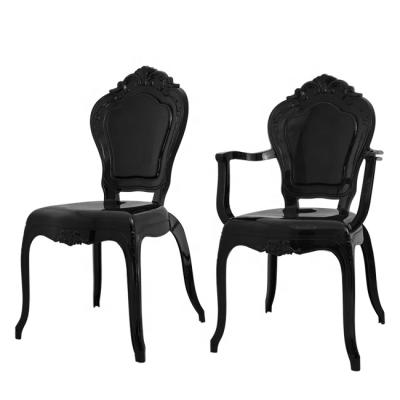 China Classic Luxury Outdoor Party Dining Armchair PP Plastic Wedding Chairs for sale