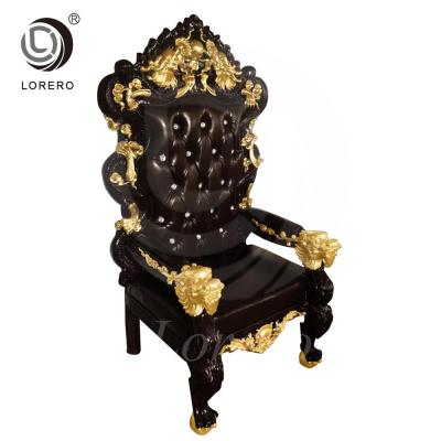 China Modern hotel furniture sofa with PU leather king queen throne chair roya style emperor chair for sale