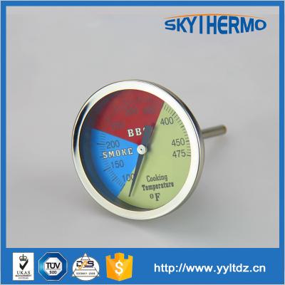 China Round BBQ Food Thermometer Yuyao BBQ Thermometer Small 3 Inch Roasting Meat Food Probe Thermometer For Grilling for sale