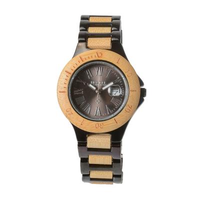 China New Arrival Date New Arrival Metal Watch Women Wooden Automatic Watch With Metal Band And 3atm Water Resistant Wrist Watch for sale