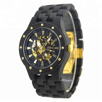 China Power Reserve Multiple Color Available Wooden Mechanical Automatic Wrist Watch for sale