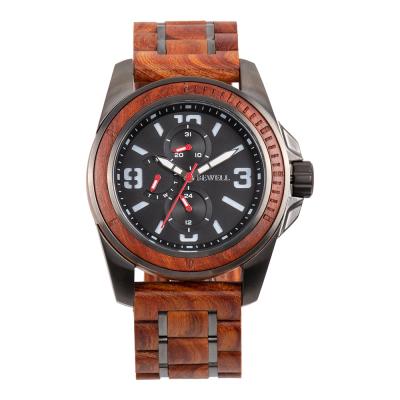 China High Quality Cool Wood Wooden Cool Wooden Watch Movement Custom Logo Chronograph Watches Luxury Quartz Watch for sale