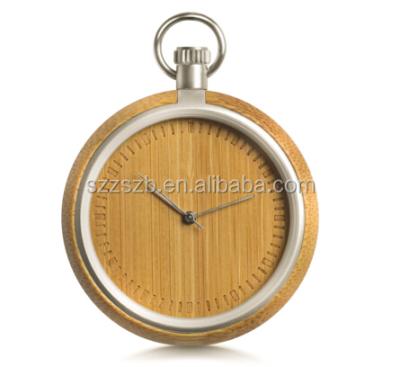 China Water Resistant Handmade Pocket Watch Japan Movt Quartz Wooden Pocket Watch for sale