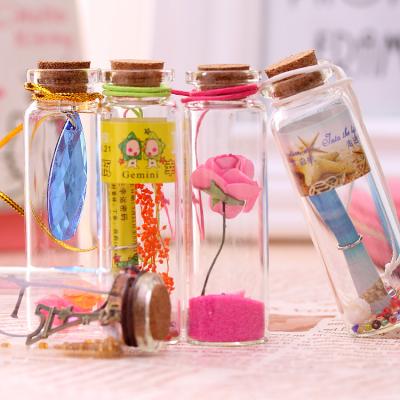 China Clear Gift Drift Bottle Borosilicate Glass Vial Creative Gift Wishing Bottle for sale